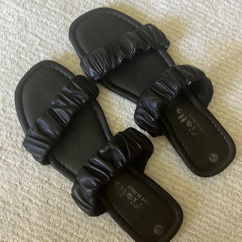 Made in Italy Leather slide sandals